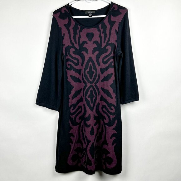 Style & Co. Knit Dress 3/4 Sleeves Size Petite Large (PL) - Picture 1 of 11